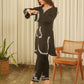 Deep Black Muslin Co-ord Set