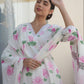 PINK LOTUS COTTON BLOCK PRINT SUIT SET