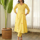 Lemon Yellow Embroidered Chanderi Kurta Set with Pants