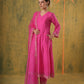Roohani Pink Chanderi Floral Cutwork Suit Set