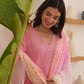 Quinn Pink Silk Suit Set