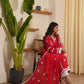 Zuri Red Bandhani Silk  Suit Set