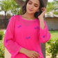Pink Fuchsia Bloom Doria Aari Kurta Set