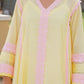 Pastel Yellow Chanderi Lace Work Kurta Set