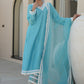 PINE SKY CHANDERI CROCHET LACEWORK SUIT SET