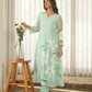 Pastel Mint Hand Paint Soft Organza Suit Set