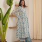 Murat White Blockprint Cotton Suit Set