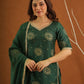 Tarannum Green Muslin Zariwork Sharara Set