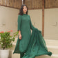 Bloosom Green Silk Straight Suit Set