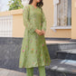Pista Chanderi Floral Embroidered Kurta Set