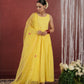 CHAAND YELLOW COTTON AARI EMBROIDRY SUIT SET SET
