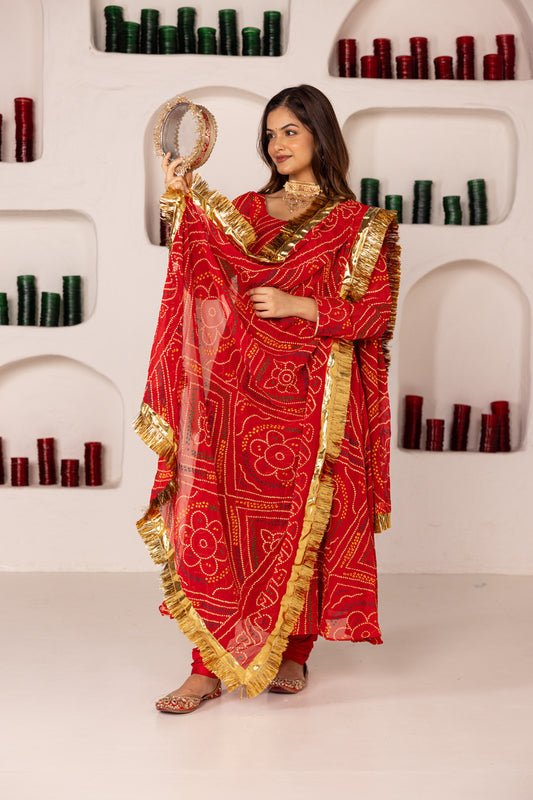 Pehno'Sa Laal Bandhej Set