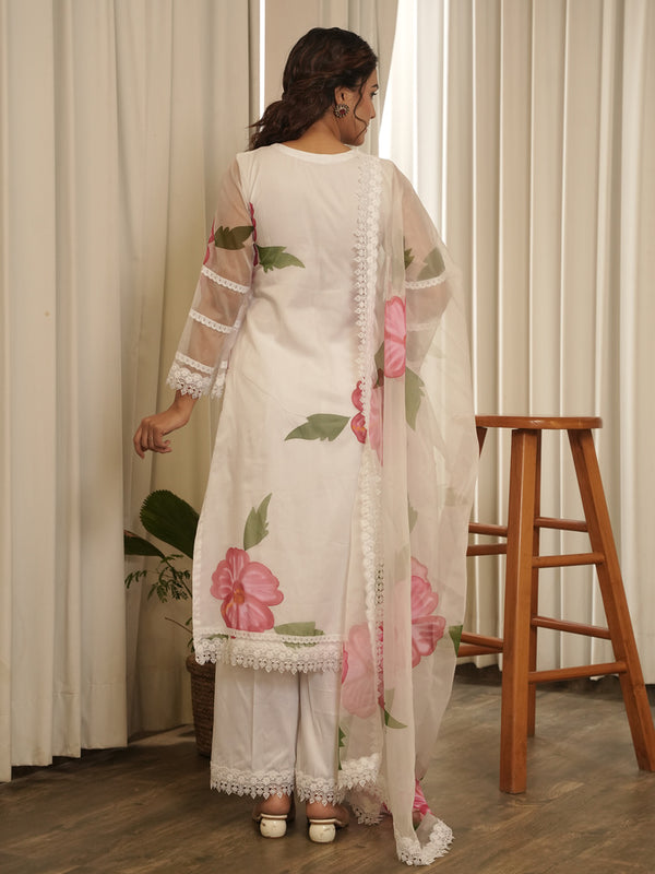 Phool White Suit Set