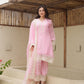 Ella Baby Pink Silk Straight Suit Set