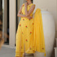 CLOVER YELLOW COTTON FLORAL EMBROIDERY SUIT SET
