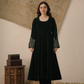 Aarin Emerald Green Velvet Kurta With Pant & Organza Dupatta