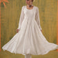 Zeenat White Embroidered Anarkali Set