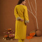 Sheeshmahal Yellow Chanderi Mirrorwork Suit Set