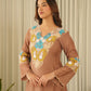 Mocha Brown Muslin Kurta Set with Pants