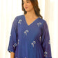Blue Noor Aari Embroidered Chanderi Suit Set