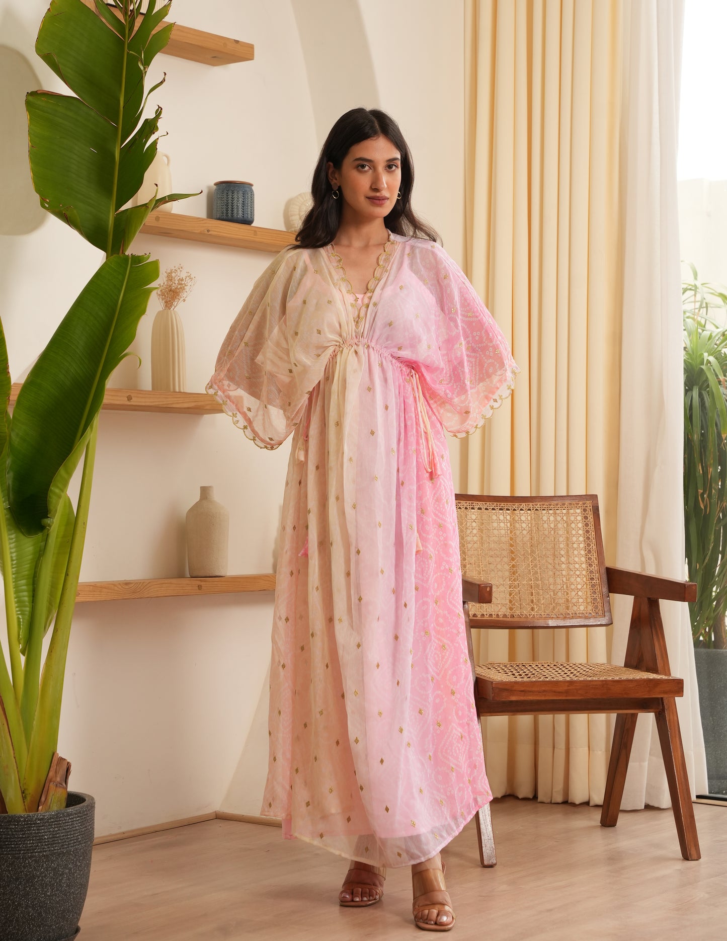 Selah Chiffon Embroidered Dress