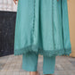 Sea Green Chanderi Lace Work Kurta Set