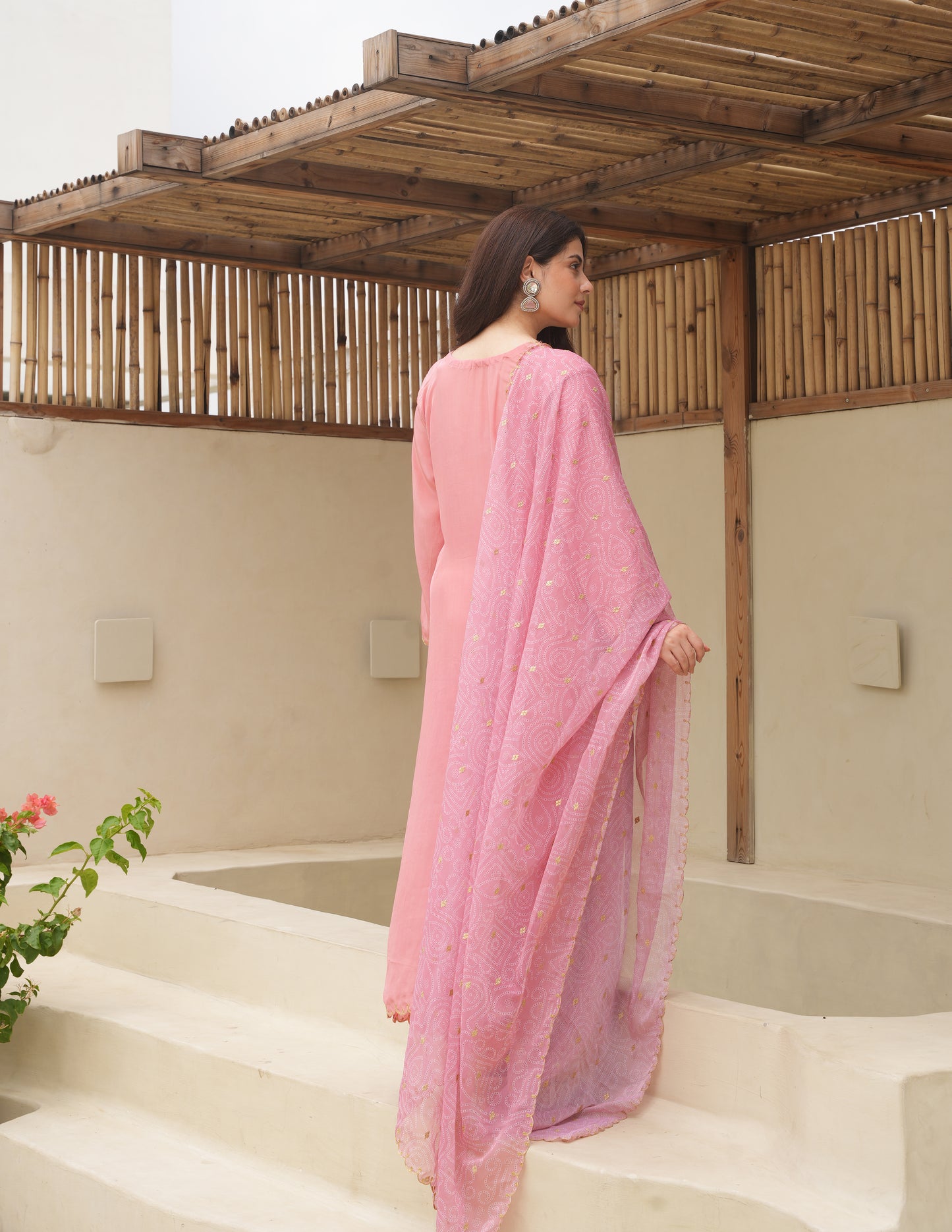 Layla Fuchsia Rose Silk Suit Set
