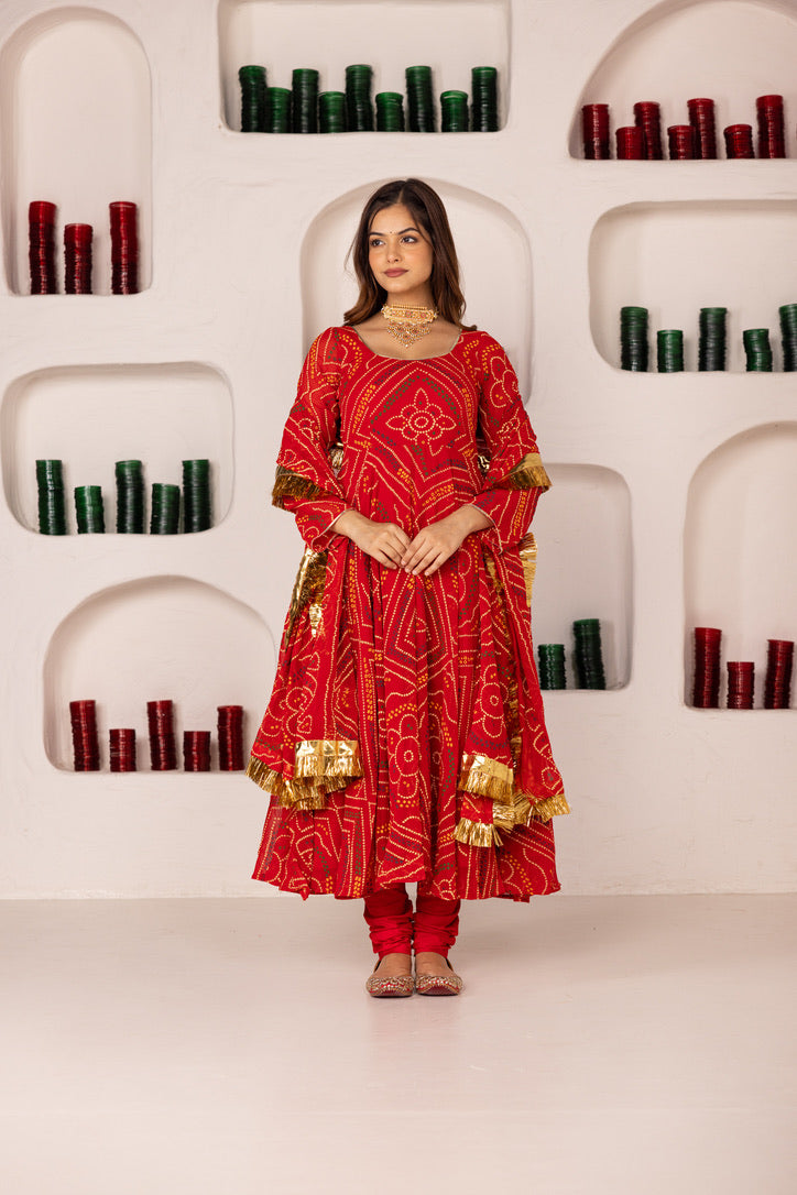 Pehno'Sa Laal Bandhej Set