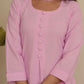 Baby Pink Cotton Suit Set