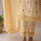 Rosabelle yellow rose embroidery cotton suit set