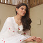 Shy White Embroidered Crushed Cotton Suit Set
