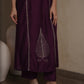 VIOLET CHANDERI AARI WORK SUIT SET