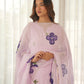Light Lilac Hand Paint Soft Organza Suit Set