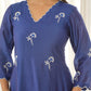 Blue Noor Aari Embroidered Chanderi Suit Set