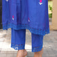 Tulip Tale Royal Blue Chanderi Kurta Set