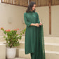 Bloosom Green Silk Straight Suit Set