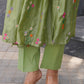 Pista Flora Chanderi Angrakha Kurta Set