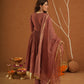 Zariya Brown Chanderi Gota Suit Set