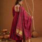 Hoor Pink Silk Anarkali Set With Bandhej Dupatta
