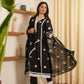 Alora Black Bandhani  Silk Suit Set