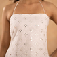White Mirrorwork Chikan Short Kurti