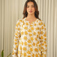 Sunlit Mustard Cotton Print Suit Set