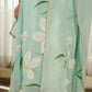 Pastel Mint Hand Paint Soft Organza Suit Set