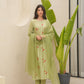 Pista Chanderi Floral Embroidered Suit Set