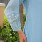 Bluebell Floral Aari Work Chanderi Kurta Set