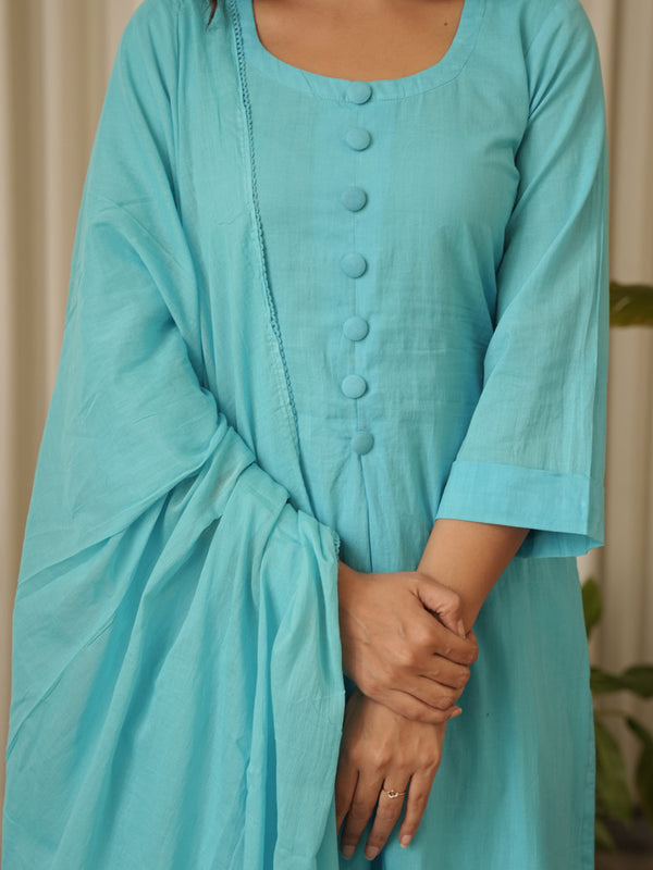 Sky Cotton Suit Set
