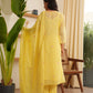 Jane Yellow  Embroidered Doria Suit Set