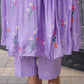 Lavender Daisy Chanderi Angrakha Kurta Set