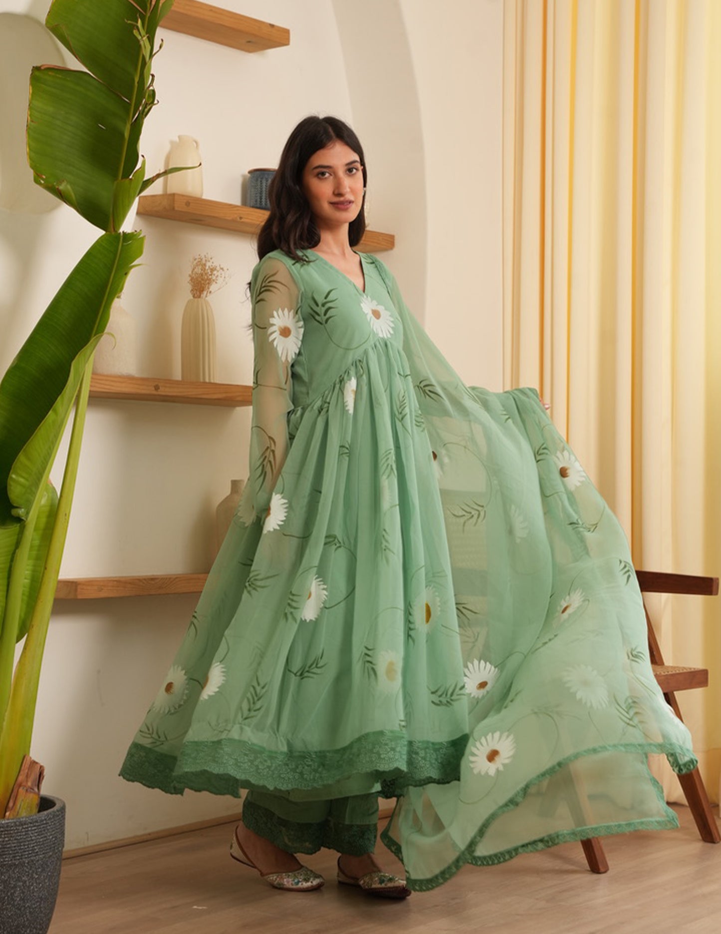 Molly Jade Georgette Handpaint Suit Set