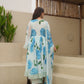 Hayat Sky Handpaint Georgette Suit Set